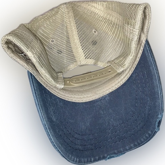 NWOT ADAMS TAIL GATE DISTRESSED TRUCKER CAPS🧢X✌️,BLACK/NAVY BLUE,OS,BNWOT✨$p🧢✨ - Picture 7 of 11